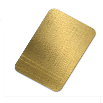 4ftx 8FT Brush Stainless Steel Sheet PVD Champagne Gold Color  Hairline Finished